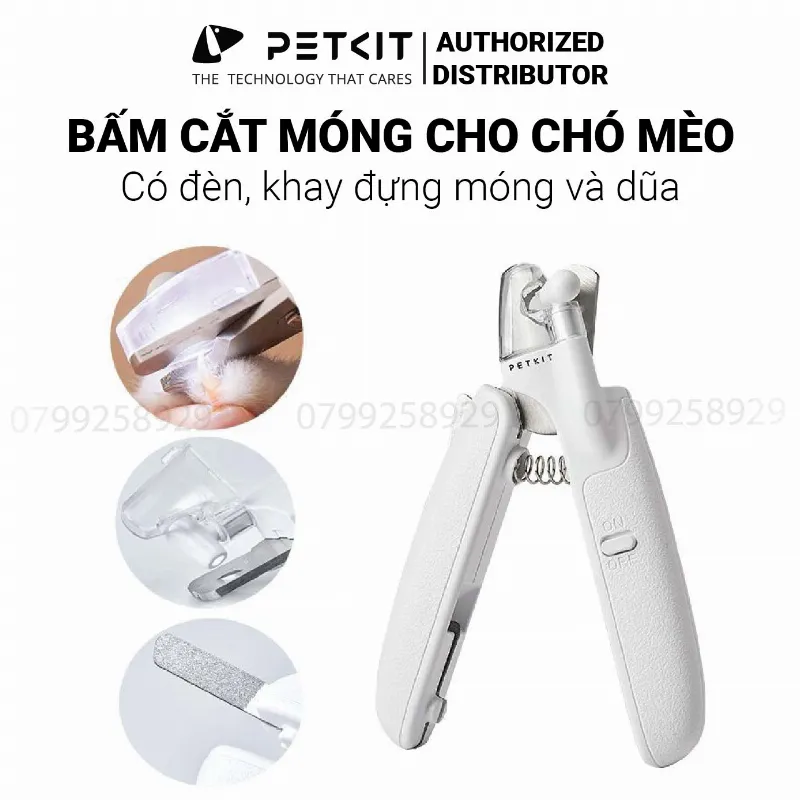 Kềm cắt móng chó mèo PETKIT có đèn Led kèm giũa