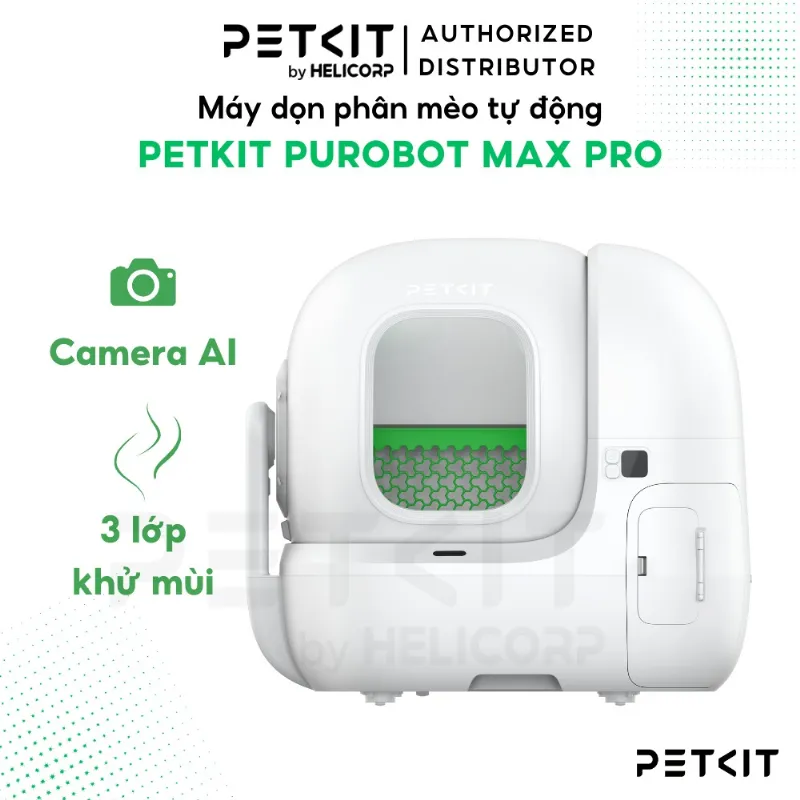 Máy dọn phân mèo PETKIT PUROBOT MAX PRO có Camera AI