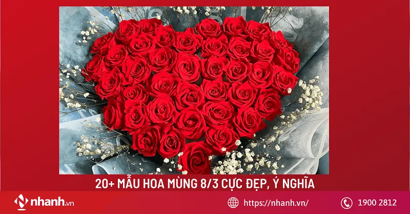 20+ mẫu hoa mùng 8/3 cực đẹp, ý nghĩa