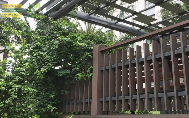 Giàn hoa pergola gỗ nhựa