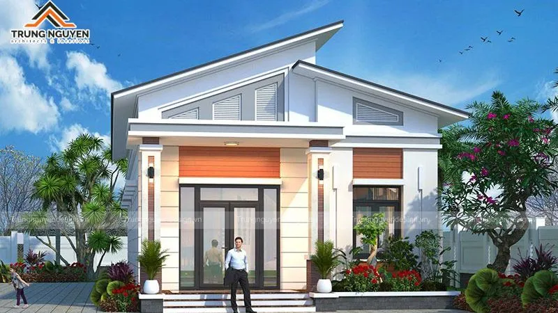 Mẫu nhà cấp 4 đẹp 100m2 3 phòng ngủ tiện nghi