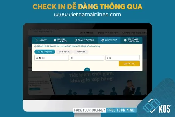 Check-in online Vietnam Airlines