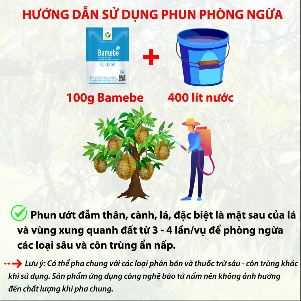 Hướng dẫn phòng ngừa bằng thuốc trừ sâu sinh học Bamebe