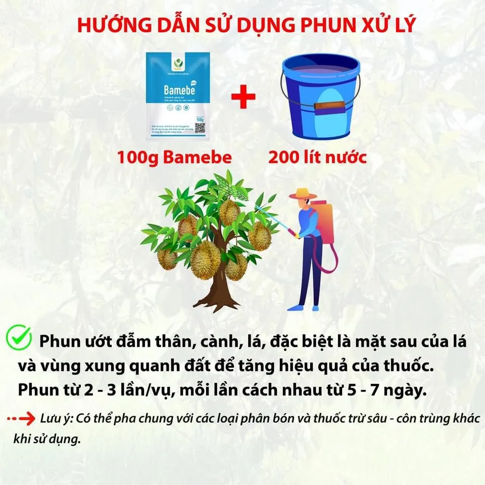 Hướng dẫn sử dụng thuốc trừ sâu sinh học Bamebe