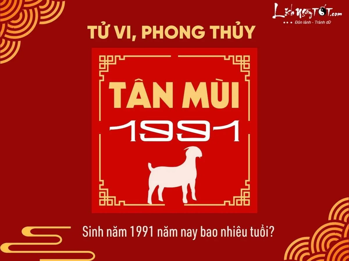 Sinh năm 1991 năm nay bao nhiêu tuổi?